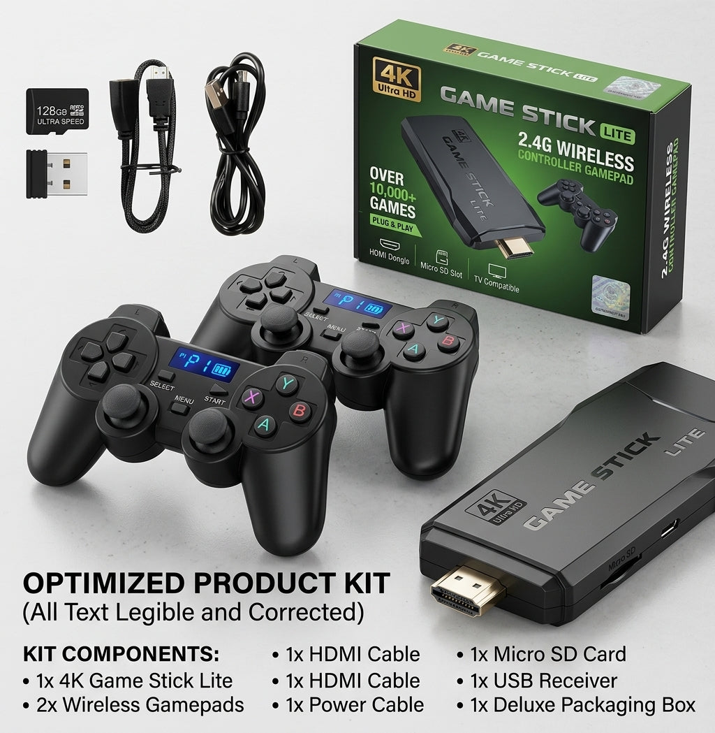 CONSOLA PORTÁTIL GAME STICK 4K LITE - INALÁMBRICA