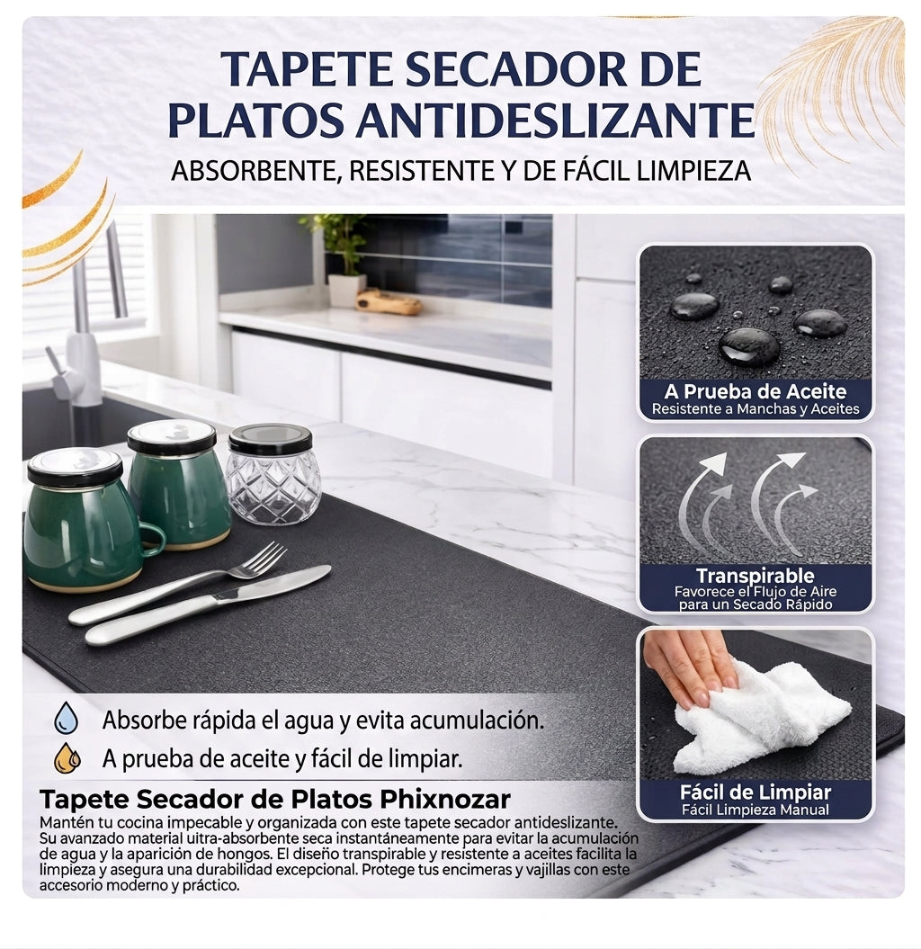 ESCURRIDR / SECADOR DE PLATOS ANTIDESLIZANTE